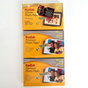 Kodak Premium/Ultima Picture Paper 4 x 6" 100 Sheets x3 Packs - Satin Inkjet